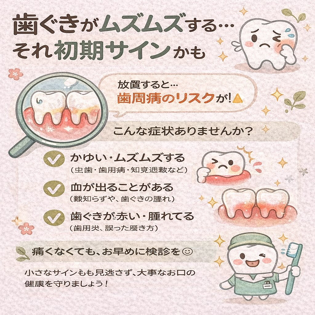 「歯ぐき、なんとなくムズムズする…」
