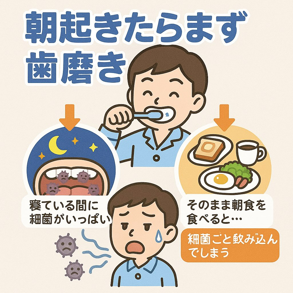 朝はどのタイミングで歯を磨いていますか？