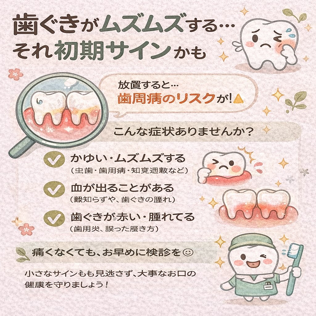 「歯ぐき、なんとなくムズムズする…」
