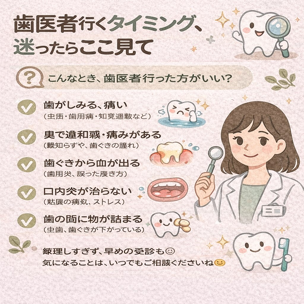 「これって歯医者行ったほうがいいのかな…？」