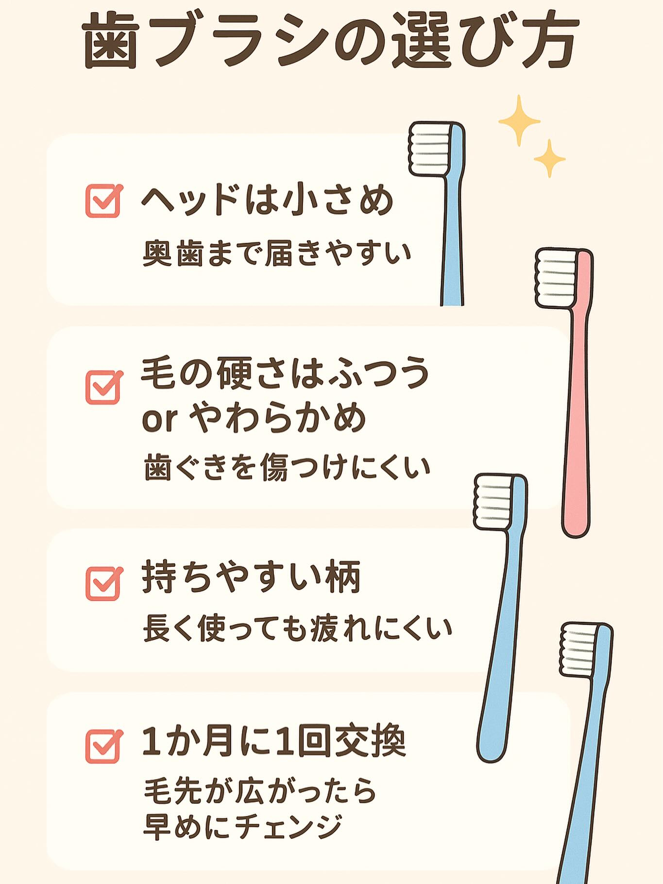 歯ブラシ選びのポイント✨