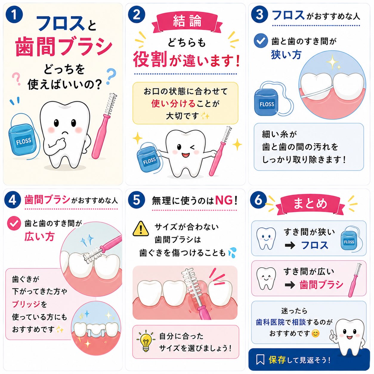 「フロスと歯間ブラシ、どっちを使えばいいの？」