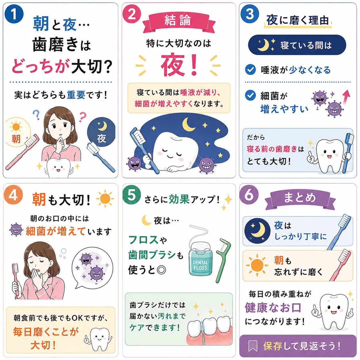 「朝と夜、歯磨きするならどっちが大切？」