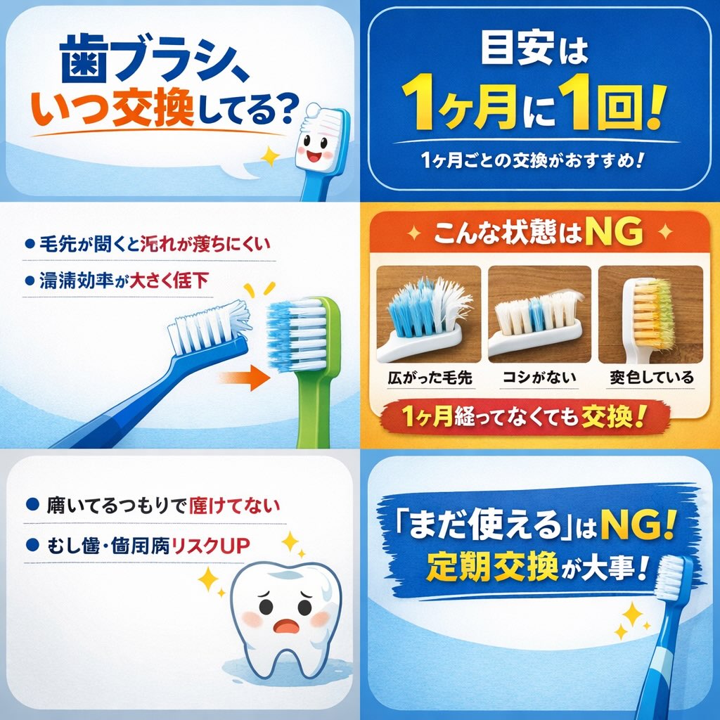歯ブラシ、ちゃんと交換してる？