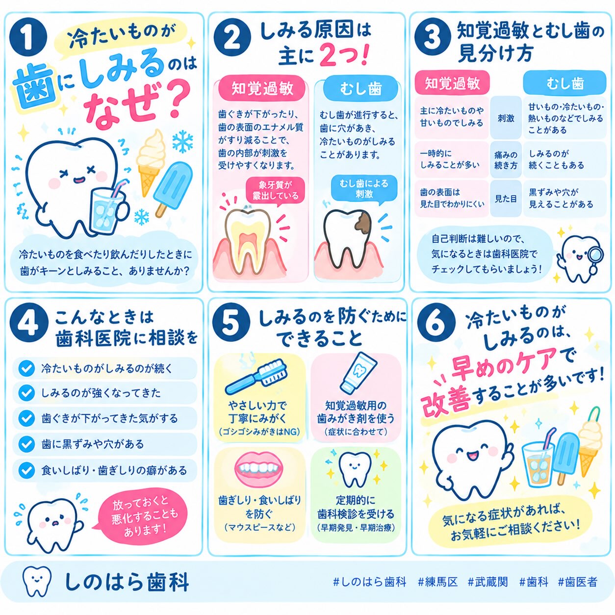 「冷たいものが歯にしみるのはなぜ？」